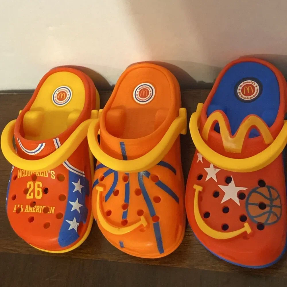McDonalds CROCS Shoes Lot Of 5 Happy Meal Mini Key Chain Toys